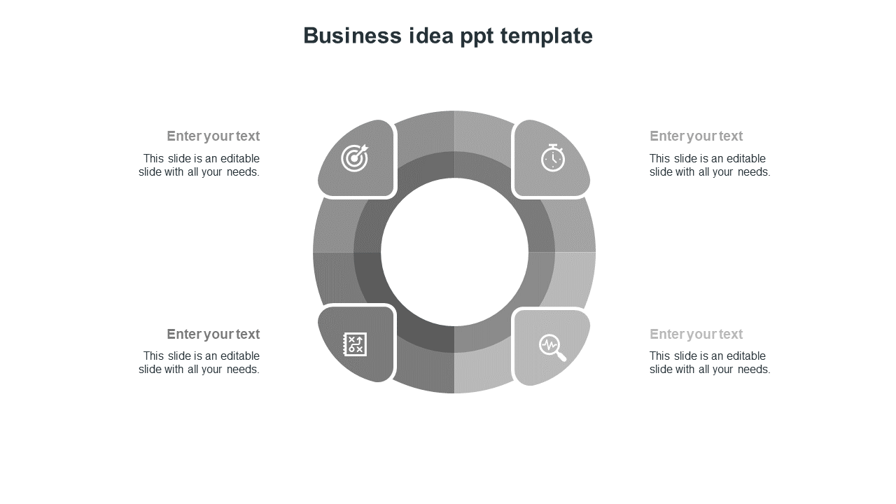 business idea ppt template-grey